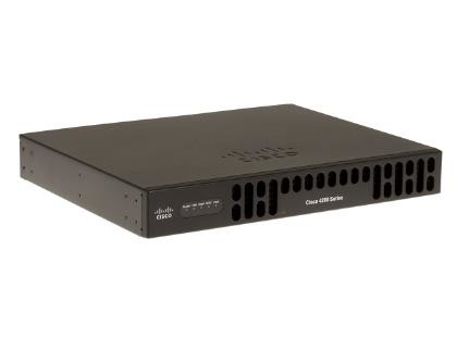 ISR4221-SEC/K9 35Mbps-75Mbps System Throughput 2 WAN/LAN-poorten 1 SFP-poort Multi-Core CPU 2 NIM SEC Bundle met SEC L