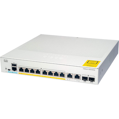 Cisco Catalyst 1000-8T-2G-L Network Switch, 8 Gigabit Ethernet (GbE) poorten, 2X 1G SFP/RJ-45 combo poorten