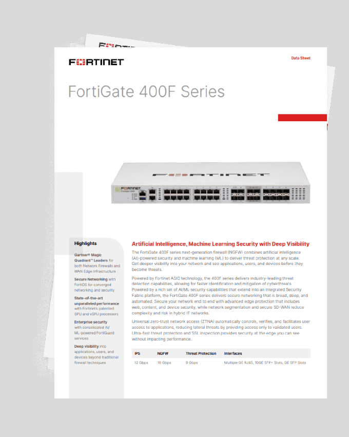 Firewall van de volgende generatie (NGFW) van de FortiGate 400F-serie 0