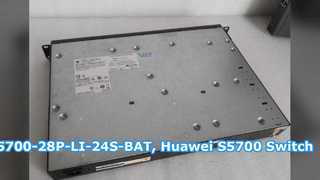 S5700-28P-LI-24S-BAT, Huawei S5700 Switch, 28xGig SFP/4x10/100/1000 of SFP/1 batterijsleuf