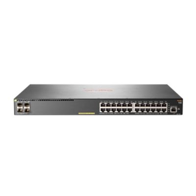 JL255A, Aruba 2930F-switch, 24xGE PoE+/4xSFP+/370W PoE-budget