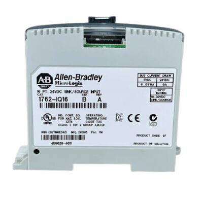 Allen-Bradley 1762-IQ16 MicroLogix 16-punts 24V DC wastafel/bron digitale ingangsmodule