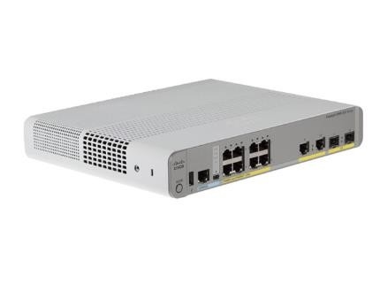 WS-C2960CX-8PC-L 8 Gigabit Ethernet-poorten 8 PoE+-uitgangen 124W PoE Budget 2 1G SFP en 2 1G Koperen Uplinks