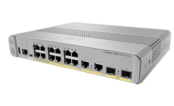 WS-C3560CX-12PD-S Cisco Catalyst 3560-CX 12-poort compacte Switch Layer 3 POE- 12 x 10/100/1000 Ethernet-poorten