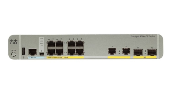 WS-C3560CX-8PC-S 8 - Port Compact Switch Layer 3 POE- 8 X 10/100/1000 Ethernet-poorten