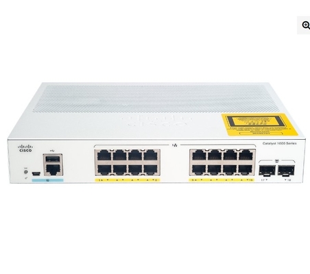 C1000-16T-2G-L Cisco Catalyst 1000 Switch 16x 10/100/1000 Ethernet-poorten 2x 1G SFP-uplinken