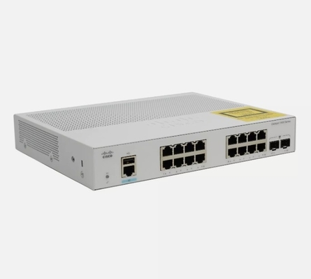 C1000-16FP-2G-L Cisco Catalyst 1000 Switch 16x 10/100/1000 Ethernet-poorten PoE+ 240W PoE Budget 2x 1G SFP Uplinks