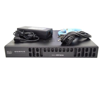 ISR4221-SEC/K9 Cisco ISR 4221 Router 2 WAN/LAN-poorten 1 SFP-poort Multi Core CPU 2 NIM Security Bundle