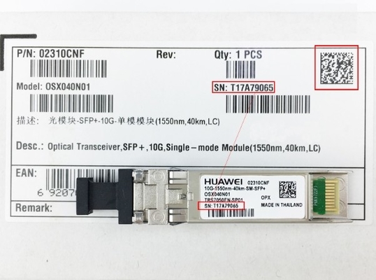OSX040N01 Huawei Optische Transceiver OSX040N01 02310CNF SFP+ 10G Multi-Mode Module ((1550nm 40km LC LRM)