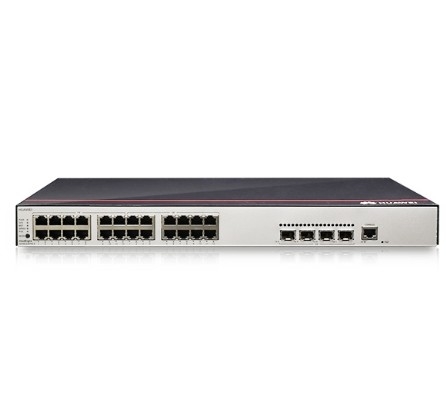 S1730S-S24P4S-A1 Huawei S1730S-S24P4S-A (24 10/100/1000BASE-T Ethernet-poorten 4 Gigabit SFP, PoE+, wisselstroomvoorziening)