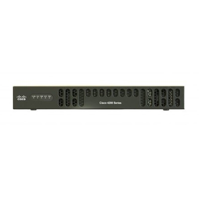 Cisco ISR 4221 SEC Bundle met SEC Lic 35 Mbps 75 Mbps System Throughput, 2 WAN/LAN-poorten