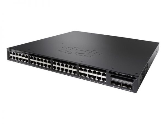 WS C3650 48PS S Catalyst 3650 48 10 100 1000 Ethernet PoE-poorten 4 1G Uplinks Layer 3 Switching IP Base IOS Managed