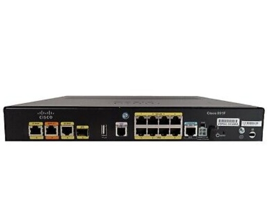 Cisco-Router C891F-K9 1 SFP 4 POE Veiligheids Draadloos Controlemechanisme AVC WAN