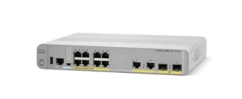 WS-C2960CX-8PC-L 8 Gigabit Ethernet-poorten 8 PoE+-uitgangen 124W PoE Budget 2 1G SFP en 2 1G Koperen Uplinks