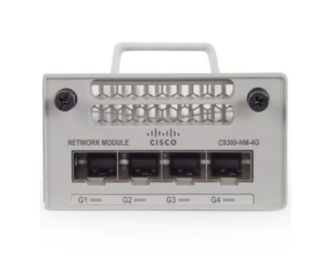 C9300 NM 4G Catalyst 9300 Series Modules & Cards Catalyst 9300 4 x 1GE Network Module voor uplinkpoorten van de Cisco Catalyst 9300 Series Switches