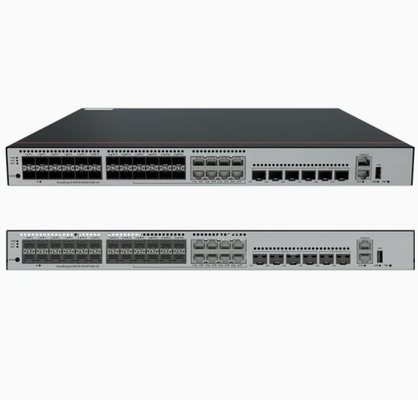 S5735-S24ST4XE-V2 24*GE SFP-poorten waarvan 8 dual-purpose 10/100/1000 of SFP 4*10GE SFP+-poorten 2*12GE Stack-poorten zonder voedingsmodule