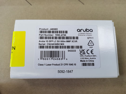 J4858D, Aruba J4858D transceiver, 1G SFP LC/500m MMF/Aruba-serie