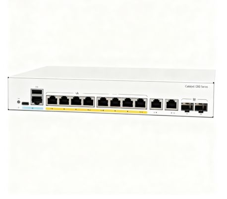 C1200-8FP-2G Rack-mountable ports 120W Power Budget 2x Gigabit Copper/1000 SFP Combo Ports SNMP C1200-8FP-2G