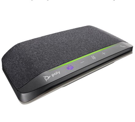 HP Poly Sync 10-M - Speakerphone handsfree - bedraad - USB-A, USB-C - zilver - Gecertificeerd voor Microsoft Teams