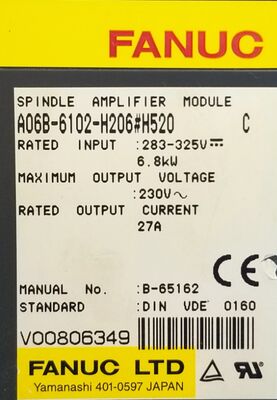 Fanuc A06B-6102-H206 CNC-spilservoversterker 200-240V AC Hoge precisie