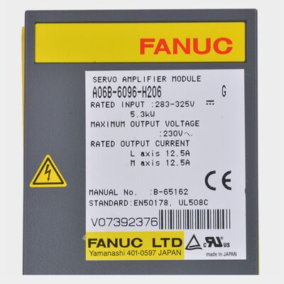 FANUC A06B-6096-H206 Servoversterkermodule met twee assen met FSSB-interface en 5,3 kW vermogen voor CNC-systemen