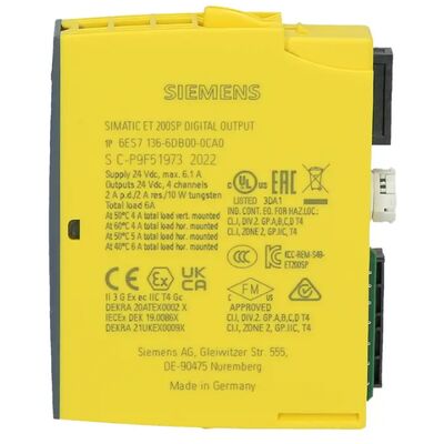 Siemens 6ES7136-6DB00-0CA0 Fail-Safe digitale uitgangsmodule voor ET 200SP