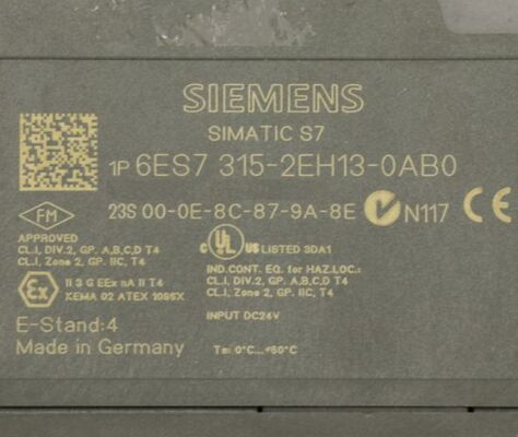 Siemens 6ES7315-2EH13-0AB0 SIMATIC S7-300 CPU 315-2 PN/DP-controllermodule
