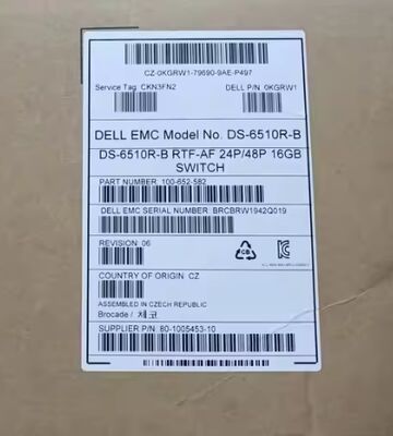 Brocade BR-6510-24-16G-R 24-poort 16G Fibre Channel SAN Switch, 408Gbps, 1U Rack-Mount