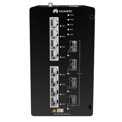 Huawei CloudEngine S5735I-S8T4XN-V2 industriële laag 3-schakelaar | 8×GE RJ45 + 4×10GE SFP+ DIN-Rail beheerde Ethernet-switch