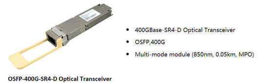 Huawei QSFP-DD-400G-SR4 QSFP-DD 400GBase-SR4 Optische Transceiver, MMF, 850nm, 0.05km, MPO, APC