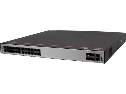 S5735-S24P4X, Huawei S5735-S-switch, 24 x 10/100/1000BASE-T-poorten, 4 x 10 GE SFP+-poorten, PoE+, zonder voedingsmodule